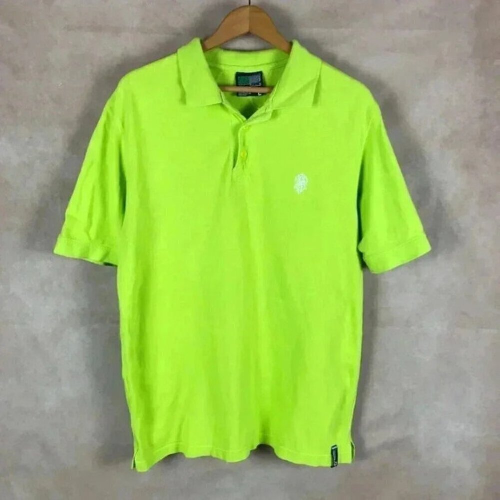 SOUTHPOLE Men's Lime Green Polo Shirt Size LARGE